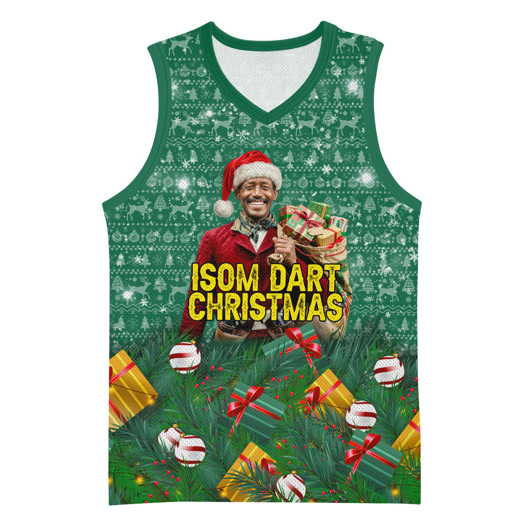 Isom Dart Christmas Basketball Jersey Black Cowboy Western Holiday Reindeer