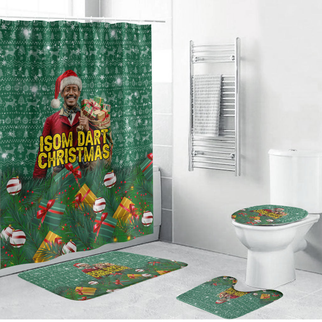 Isom Dart Christmas Bathroom Set Black Cowboy Western Holiday Reindeer