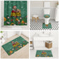 Isom Dart Christmas Bathroom Set Black Cowboy Western Holiday Reindeer