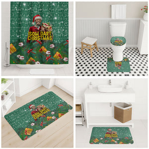 Isom Dart Christmas Bathroom Set Black Cowboy Western Holiday Reindeer