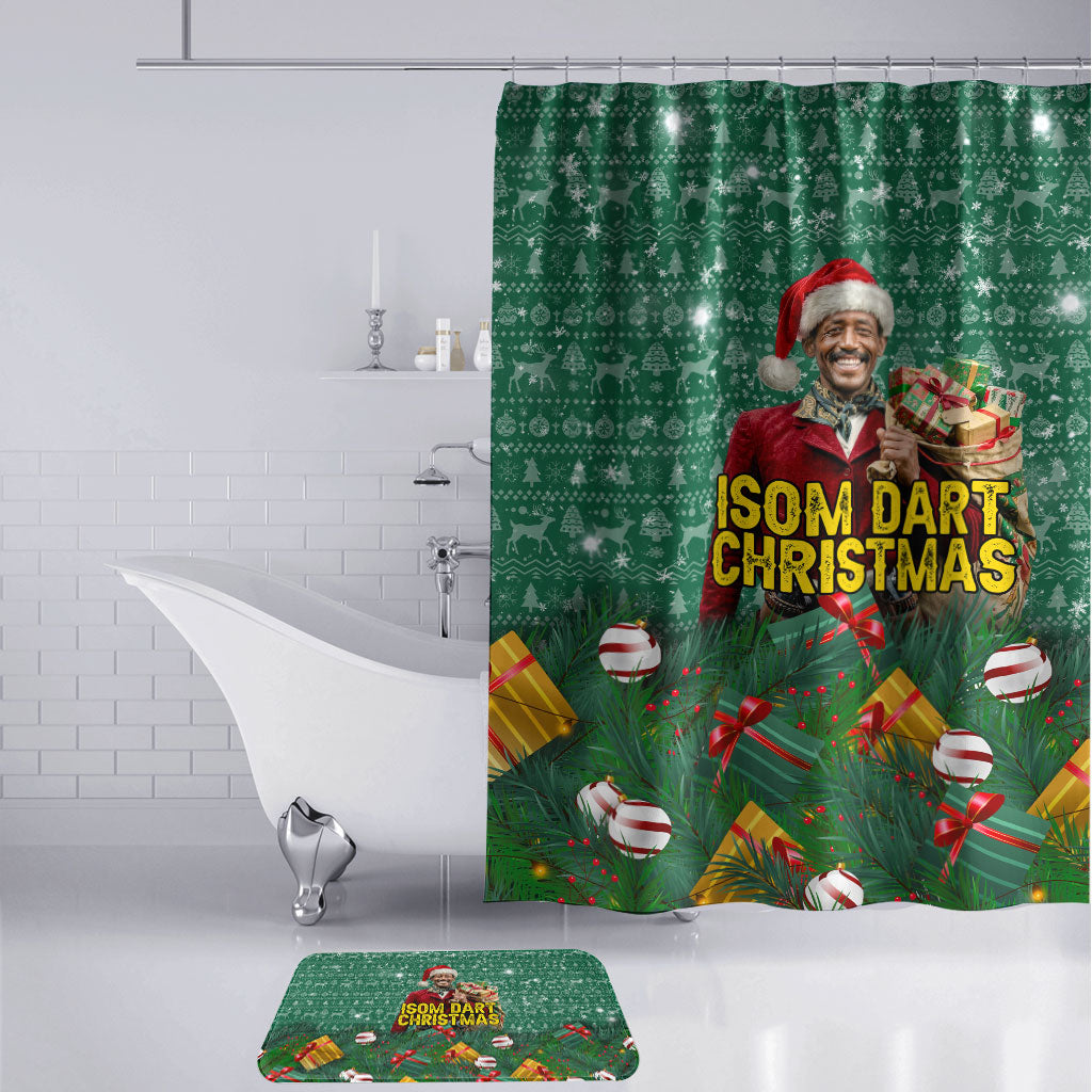 Isom Dart Christmas Bathroom Set Black Cowboy Western Holiday Reindeer