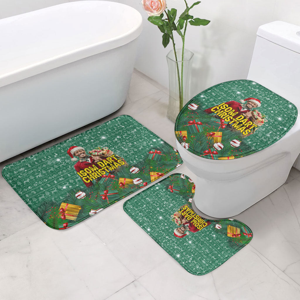 Isom Dart Christmas Bathroom Set Black Cowboy Western Holiday Reindeer