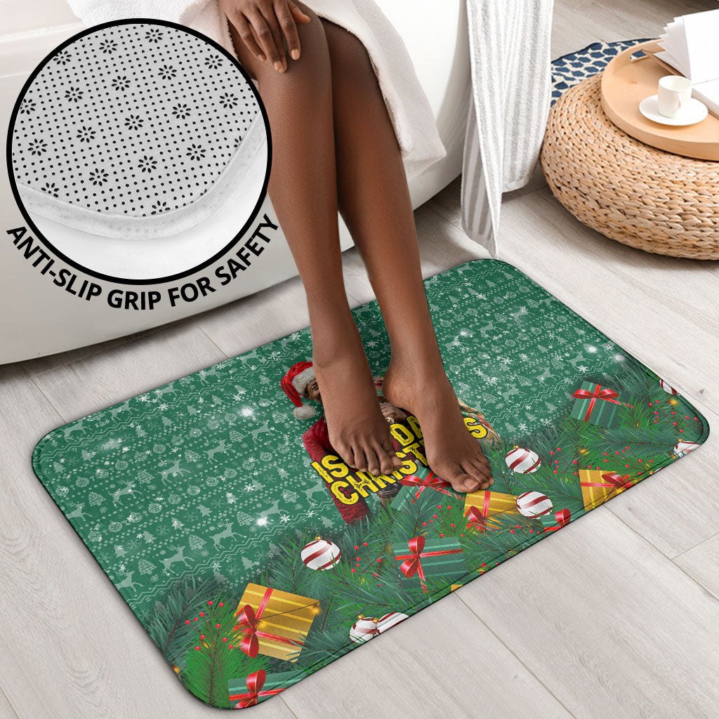 Isom Dart Christmas Bathroom Set Black Cowboy Western Holiday Reindeer