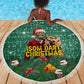 Isom Dart Christmas Beach Blanket Black Cowboy Western Holiday Reindeer