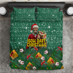 Isom Dart Christmas Bedding Set Black Cowboy Western Holiday Reindeer