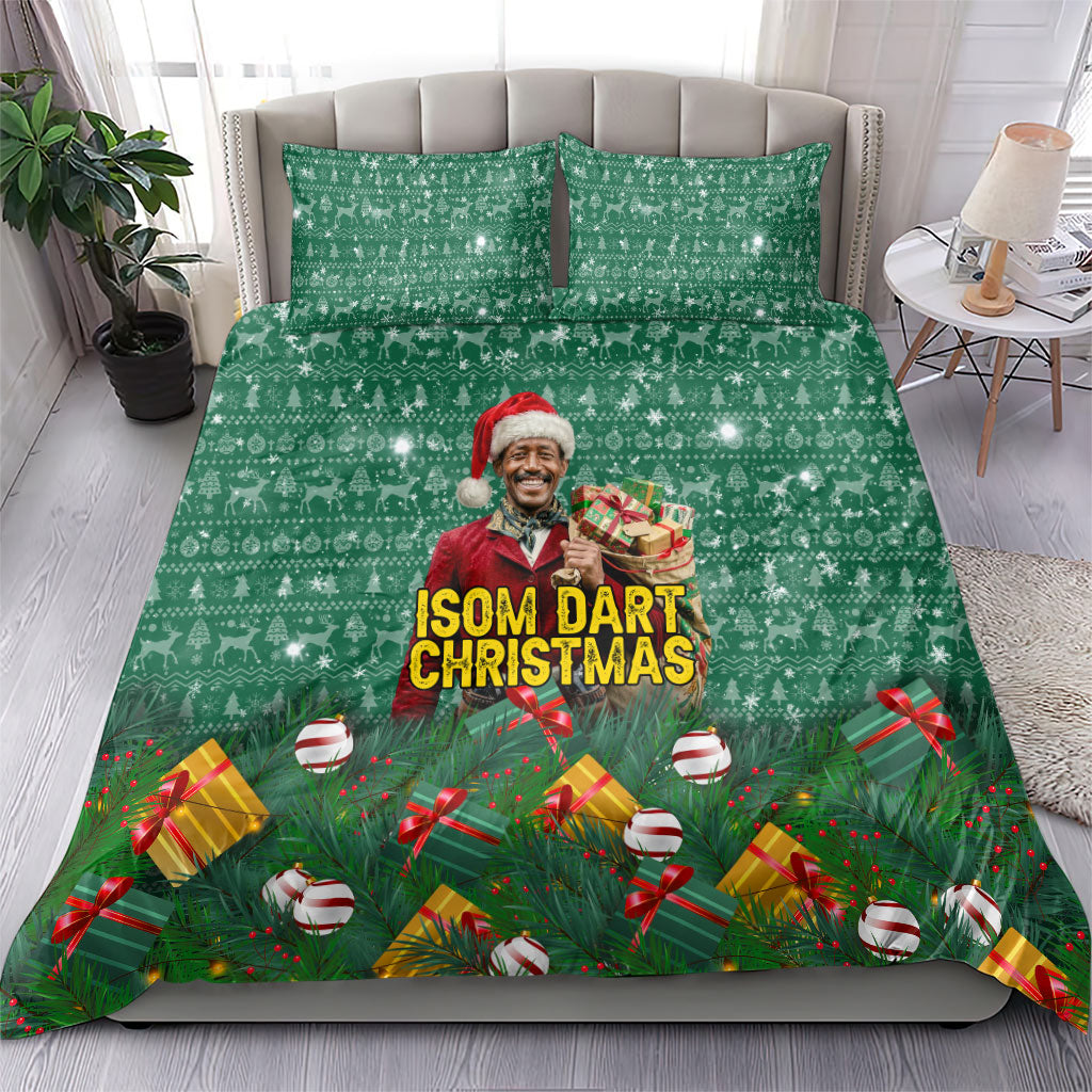 Isom Dart Christmas Bedding Set Black Cowboy Western Holiday Reindeer