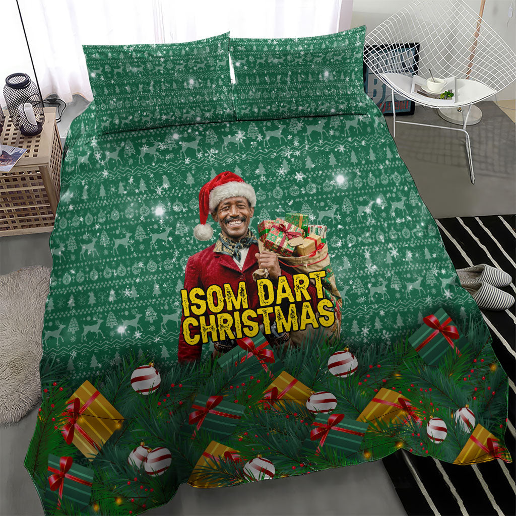 Isom Dart Christmas Bedding Set Black Cowboy Western Holiday Reindeer