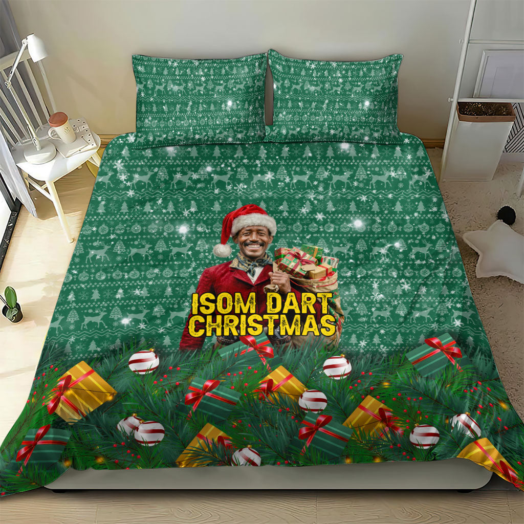 Isom Dart Christmas Bedding Set Black Cowboy Western Holiday Reindeer