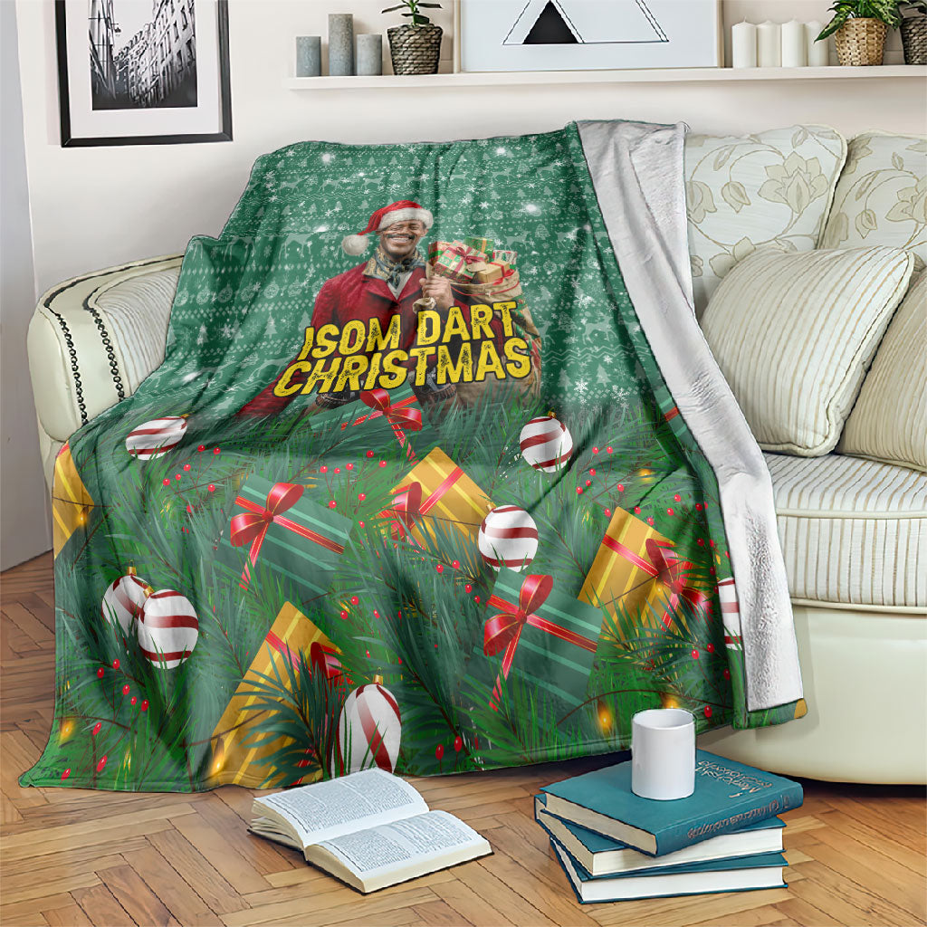 Isom Dart Christmas Blanket Black Cowboy Western Holiday Reindeer