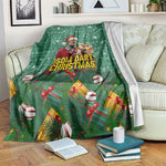 Isom Dart Christmas Blanket Black Cowboy Western Holiday Reindeer