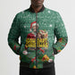 Isom Dart Christmas Bomber Puffer Jacket Black Cowboy Western Holiday Reindeer