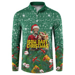 Isom Dart Christmas Button Sweatshirt Black Cowboy Western Holiday Reindeer