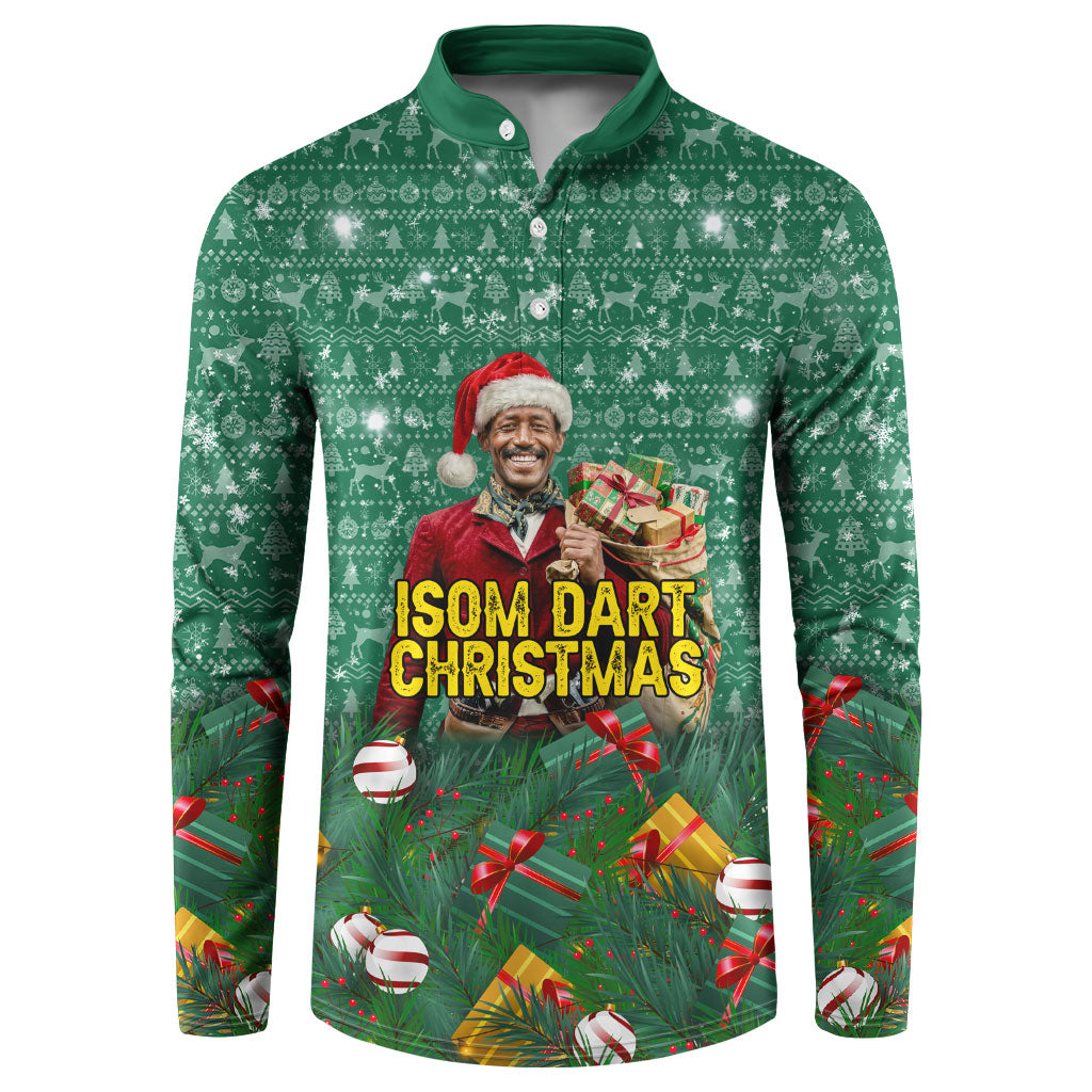Isom Dart Christmas Button Sweatshirt Black Cowboy Western Holiday Reindeer