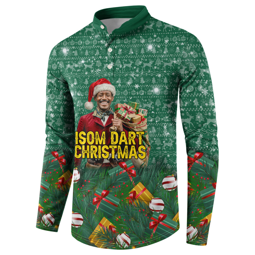 Isom Dart Christmas Button Sweatshirt Black Cowboy Western Holiday Reindeer