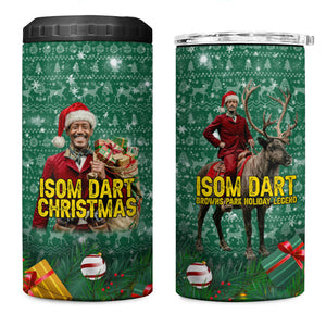 Isom Dart Christmas 4 in 1 Can Cooler Tumbler Black Cowboy Western Holiday Reindeer