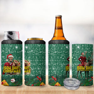 Isom Dart Christmas 4 in 1 Can Cooler Tumbler Black Cowboy Western Holiday Reindeer