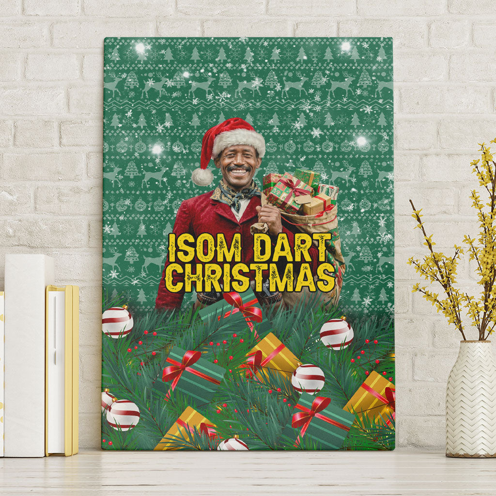 Isom Dart Christmas Canvas Wall Art Black Cowboy Western Holiday Reindeer