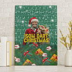 Isom Dart Christmas Canvas Wall Art Black Cowboy Western Holiday Reindeer