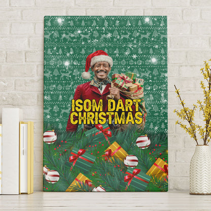 Isom Dart Christmas Canvas Wall Art Black Cowboy Western Holiday Reindeer