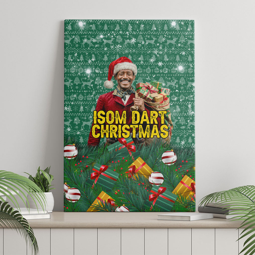 Isom Dart Christmas Canvas Wall Art Black Cowboy Western Holiday Reindeer