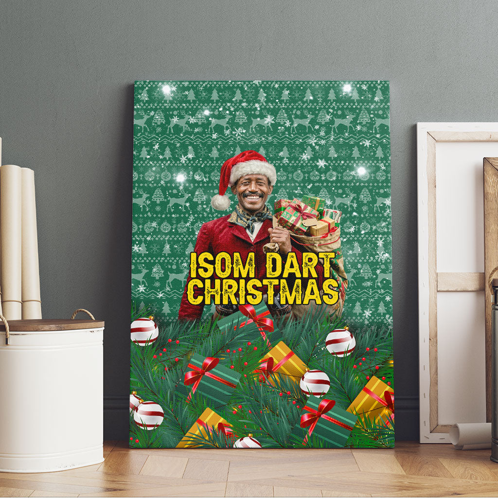 Isom Dart Christmas Canvas Wall Art Black Cowboy Western Holiday Reindeer