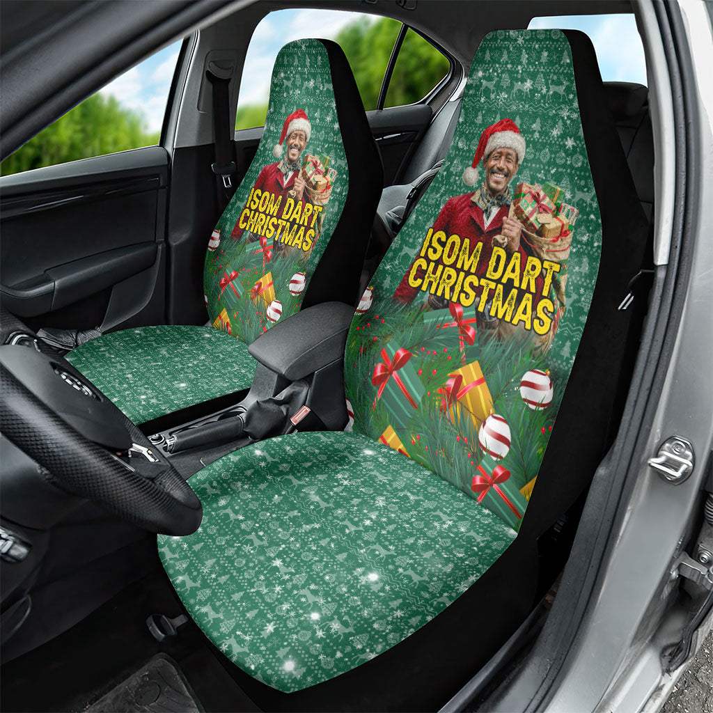 Isom Dart Christmas Car Seat Cover Black Cowboy Western Holiday Reindeer