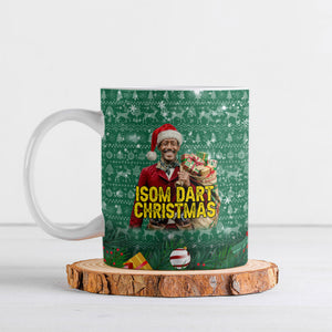 Isom Dart Christmas Ceramic Mug Black Cowboy Western Holiday Reindeer