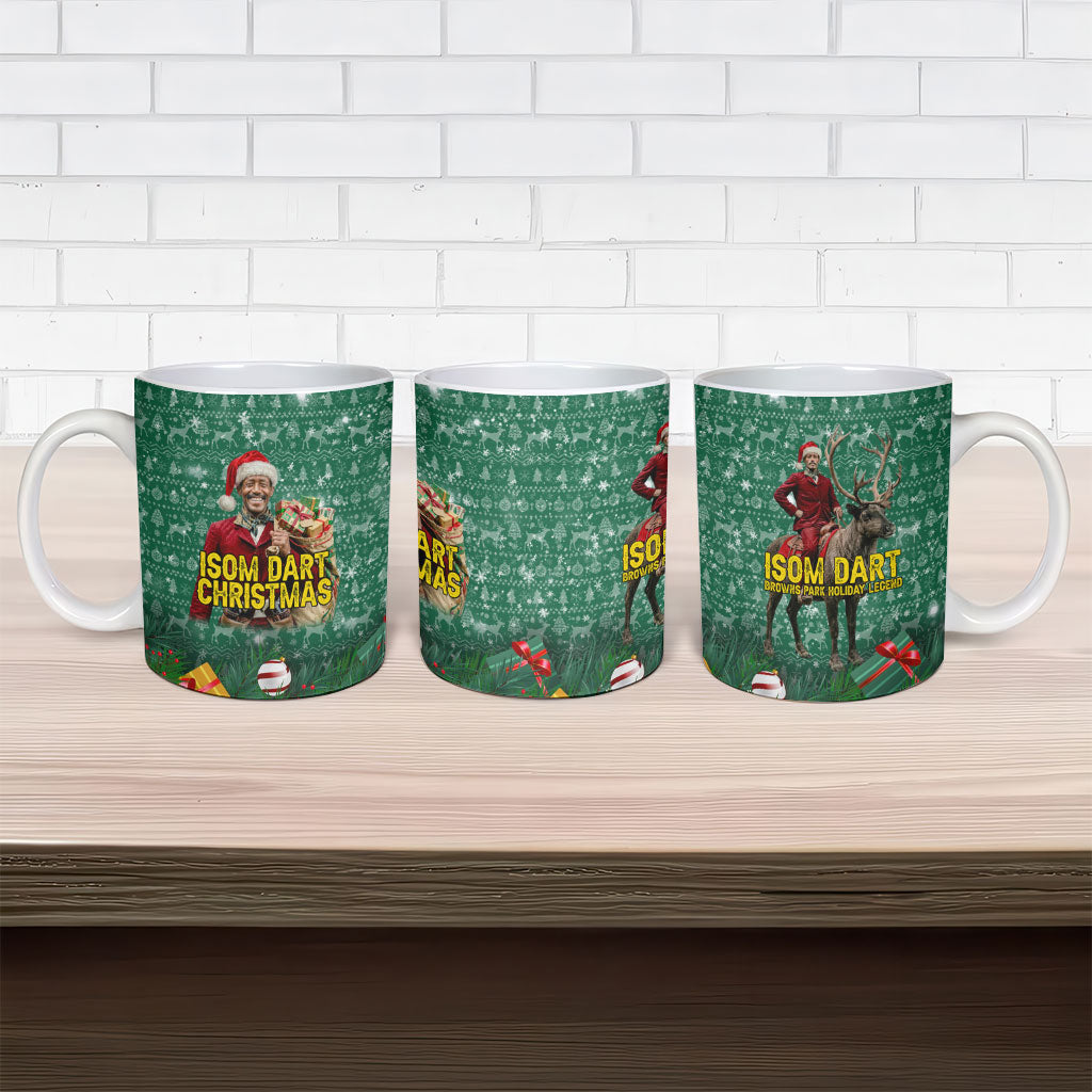 Isom Dart Christmas Ceramic Mug Black Cowboy Western Holiday Reindeer
