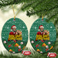 Isom Dart Christmas Ceramic Ornament Black Cowboy Western Holiday Reindeer
