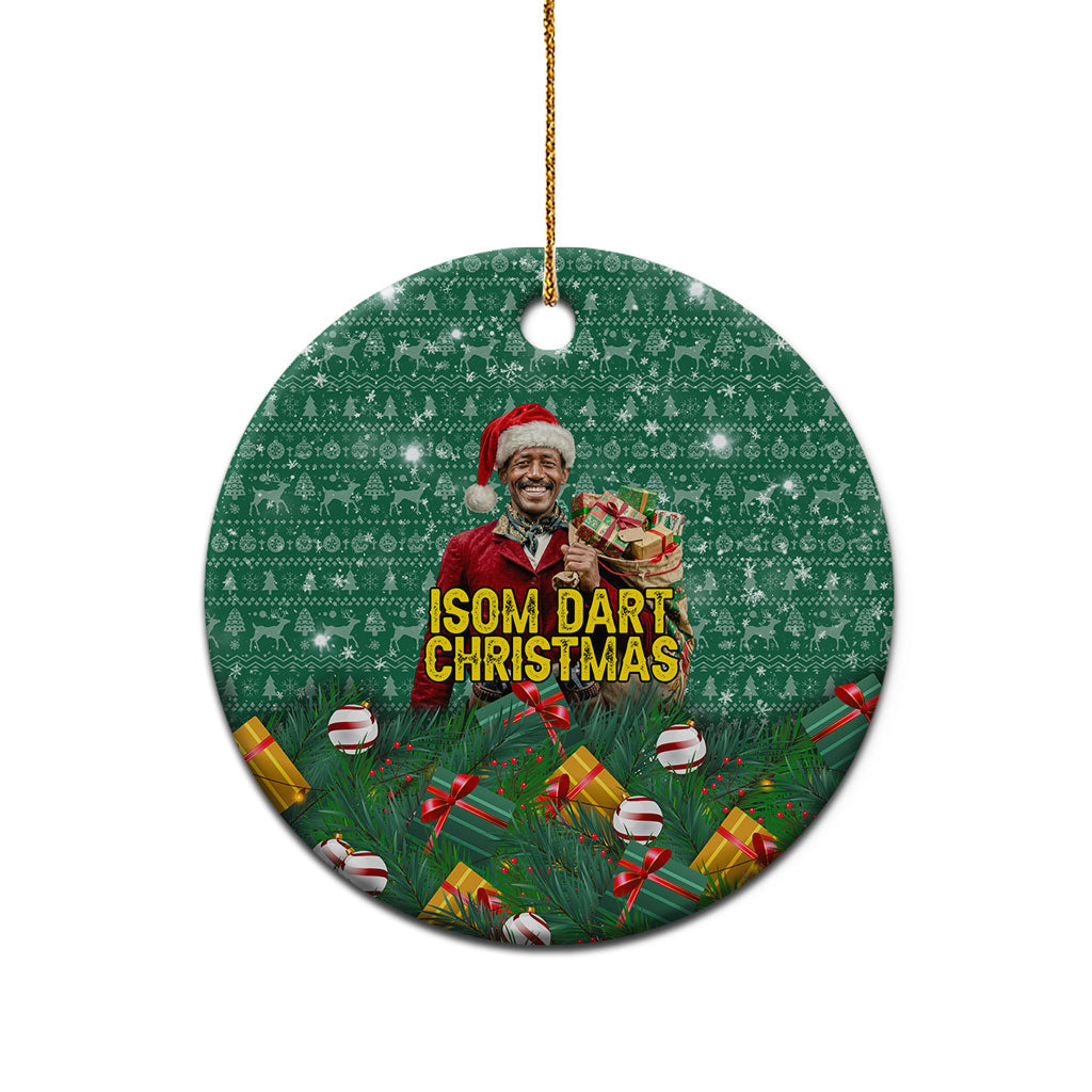 Isom Dart Christmas Ceramic Ornament Black Cowboy Western Holiday Reindeer