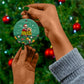 Isom Dart Christmas Ceramic Ornament Black Cowboy Western Holiday Reindeer
