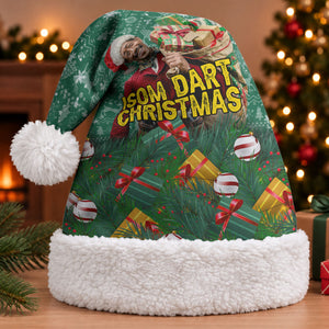 Isom Dart Christmas Santa Hat Black Cowboy Western Holiday Reindeer