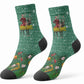 Isom Dart Christmas Crew Socks Black Cowboy Western Holiday Reindeer