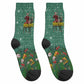 Isom Dart Christmas Crew Socks Black Cowboy Western Holiday Reindeer