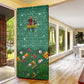 Isom Dart Christmas Door Cover Black Cowboy Western Holiday Reindeer