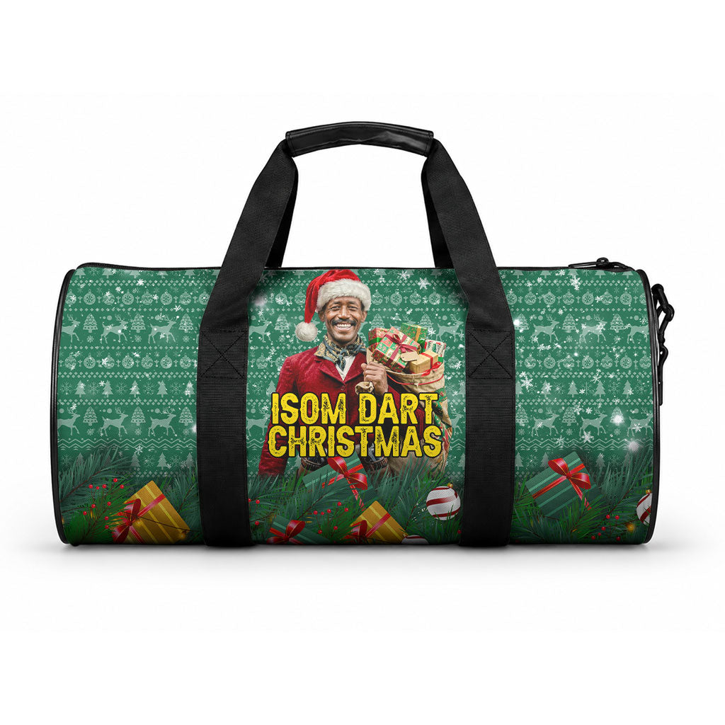 Isom Dart Christmas Duffle Bag Black Cowboy Western Holiday Reindeer