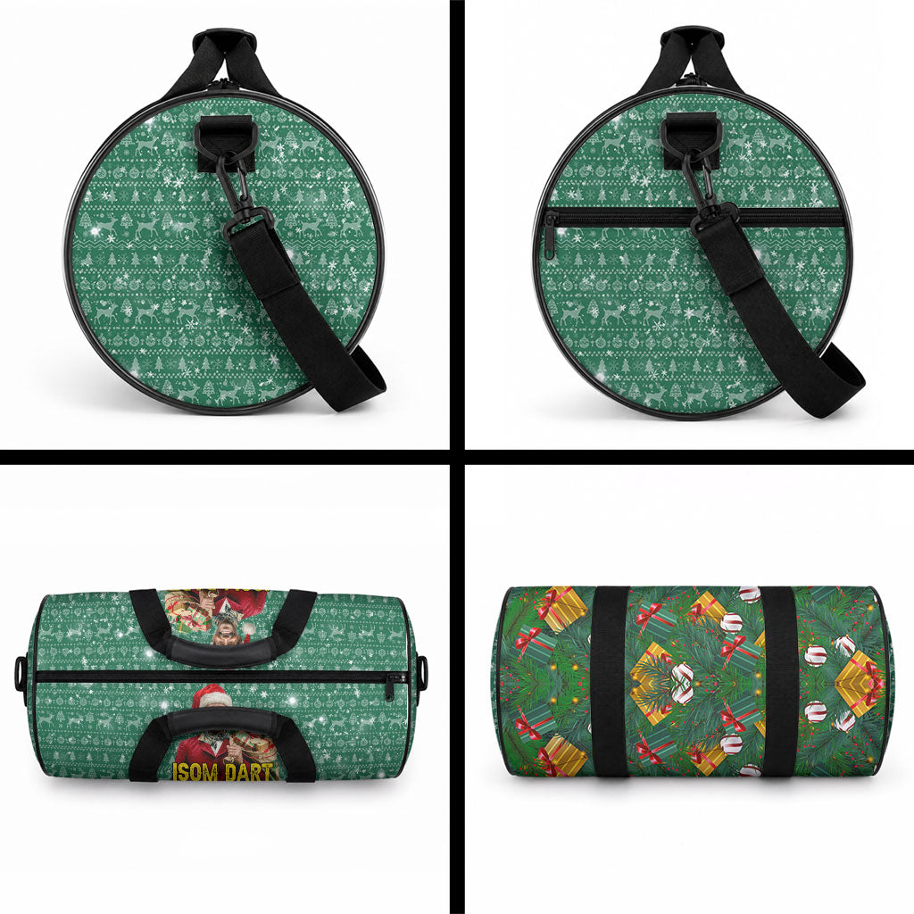 Isom Dart Christmas Duffle Bag Black Cowboy Western Holiday Reindeer