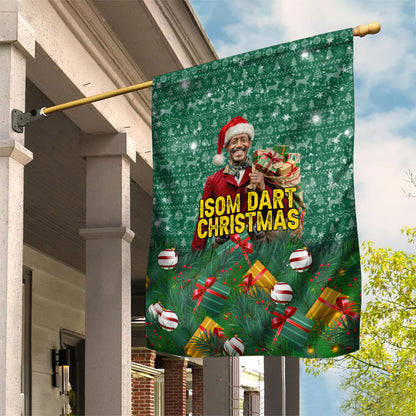 Isom Dart Christmas Garden Flag Black Cowboy Western Holiday Reindeer