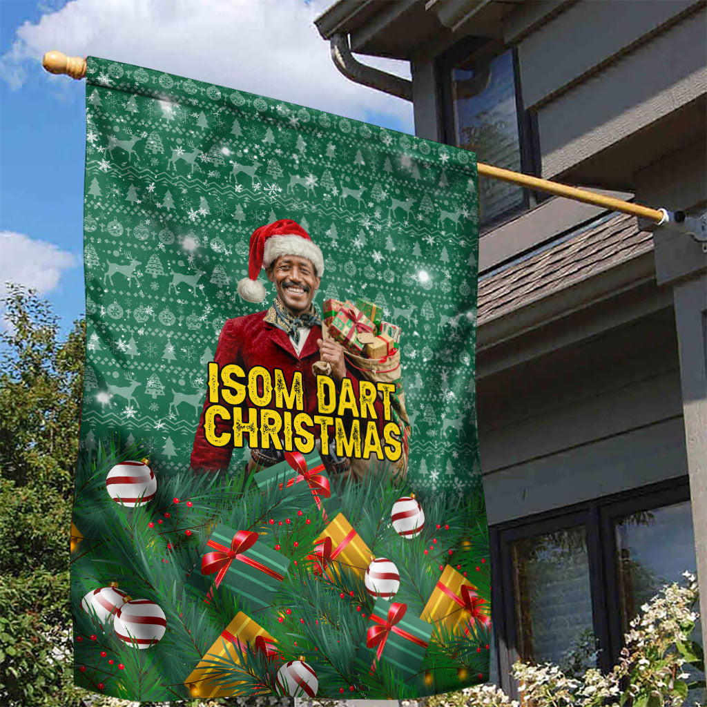 Isom Dart Christmas Garden Flag Black Cowboy Western Holiday Reindeer