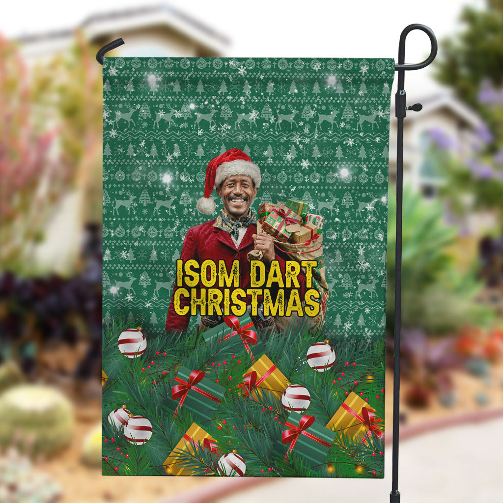 Isom Dart Christmas Garden Flag Black Cowboy Western Holiday Reindeer