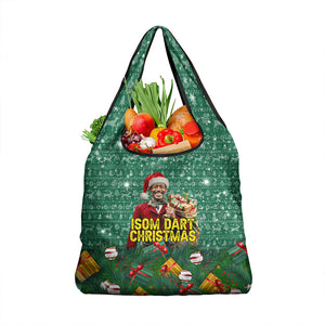 Isom Dart Christmas Grocery Bag Black Cowboy Western Holiday Reindeer