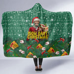 Isom Dart Christmas Hooded Blanket Black Cowboy Western Holiday Reindeer