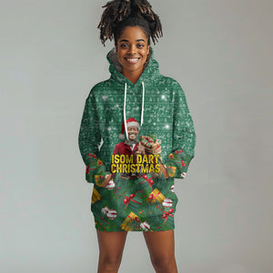 Isom Dart Christmas Hoodie Dress Black Cowboy Western Holiday Reindeer