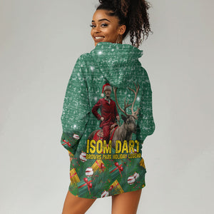 Isom Dart Christmas Hoodie Dress Black Cowboy Western Holiday Reindeer