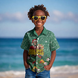 Isom Dart Christmas Kid Hawaiian Shirt Black Cowboy Western Holiday Reindeer