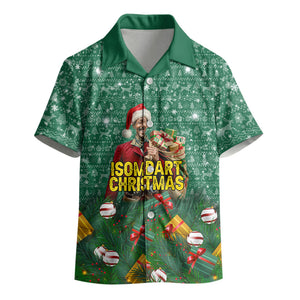 Isom Dart Christmas Kid Hawaiian Shirt Black Cowboy Western Holiday Reindeer