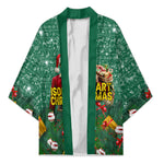 Isom Dart Christmas Kimono Black Cowboy Western Holiday Reindeer