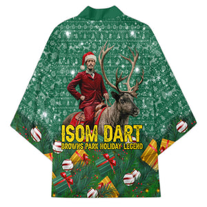 Isom Dart Christmas Kimono Black Cowboy Western Holiday Reindeer