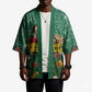 Isom Dart Christmas Kimono Black Cowboy Western Holiday Reindeer