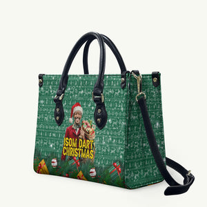 Isom Dart Christmas Leather Bag Black Cowboy Western Holiday Reindeer